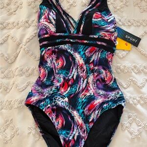 Profile By Gottex Vivid Swirl One Piece Swimsuit